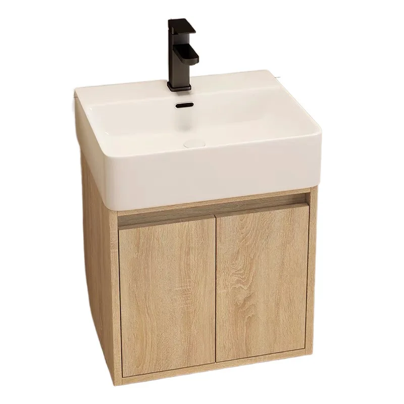 

Log color, bathroom cabinet, combination, washbasin, mini, small apartment, wash