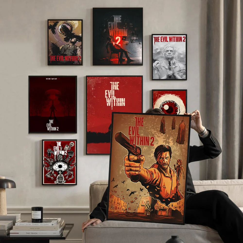 The Evil Within Psycho Break Game Good Quality Prints And Posters Whitepaper Sticker Room Bar Cafe Aesthetic Art Wall Painting