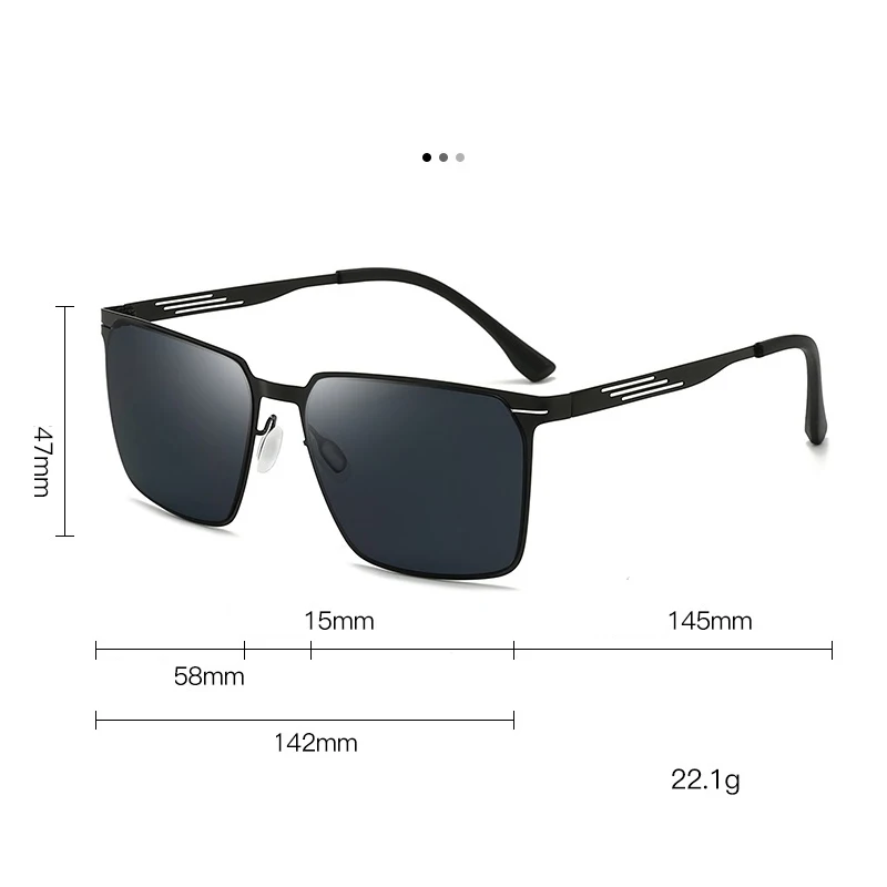 Neue Herren-Sonnenbrille aus Metall – modische Outdoor-Freizeitbrille, UV-Schutz, geeignet zum Fahren und Angeln 5133 – Detail 7