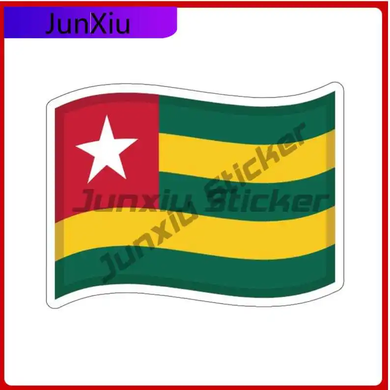 

Togo Flag Sticker Fun Rv Camper Windows Windshield Luggage Kayak Suv Motorcycle Bumper Phone/phone Case Decoration Stickers Pvc