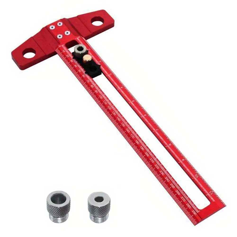 1pc 300/500MM T Type Woodworking Scriber Ruler 90 Degree Line Gauge Scriber T-Square Ruler For Cabinetry Work Cabinets Bookcases