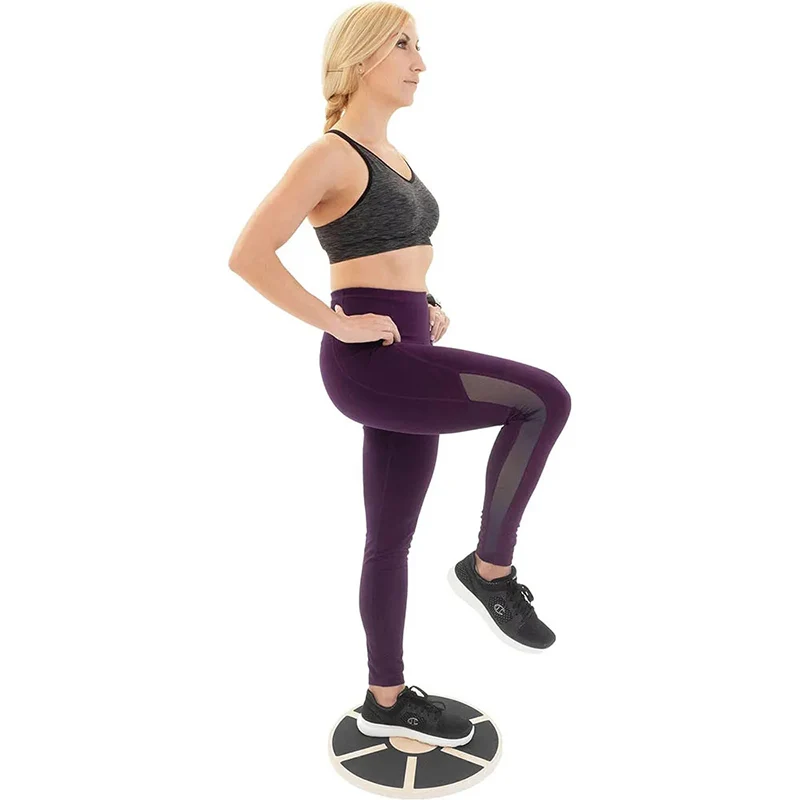 

Wooden Wobble Balance Board Exercises Training Non-Slip Multifunctional Yoga Waist Twisting Board Fitness Equipment Home Gym