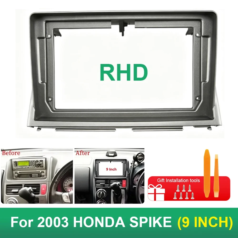 9 Inch Car Radio Fascia Frame For Honda Spike 2003 RHD Android Stereo Dashboard Panel Trim Installation Kit