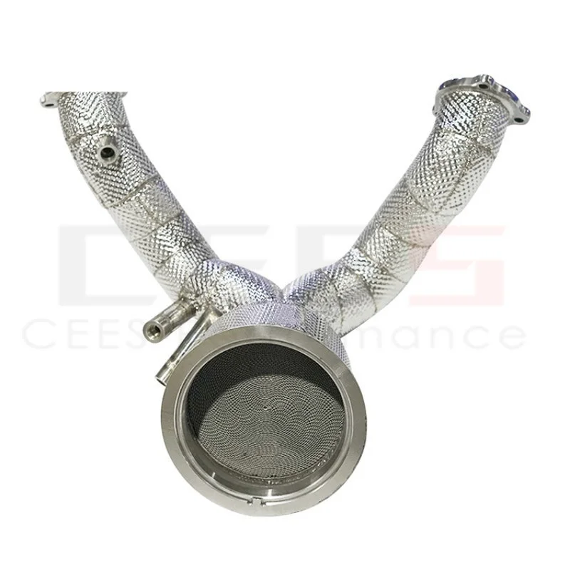 Head Section High flow Pipes Exhaust Pipes branch downpipe Exhaust Pipe with catalyst for Porsche Cayenne 970 2.9 3.0