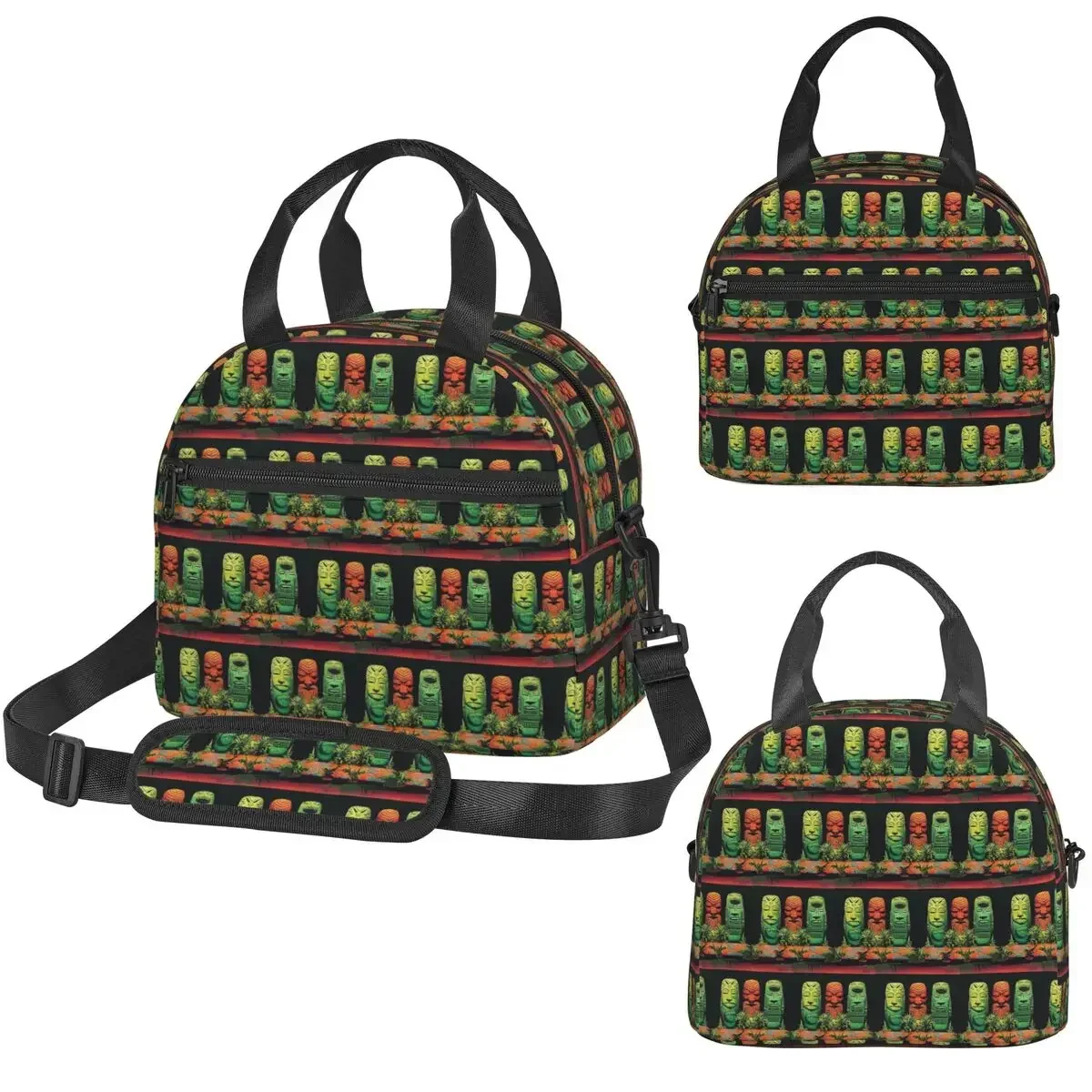 Garden Of Tikis Tiki Mask Insulated Lunch Bag for Kids School Cooler Thermal Box Tote Portable Lunch Boxes