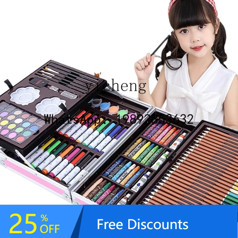 

AF Children Paintbrush Watercolor Pen Set Painting Tools Gift Box Non-Toxic