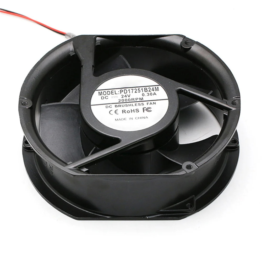PD17251B24M DC 24V 0.3A 172mm Brushless Cooling Fan 172x150x51mm for Industrial Equipment Cabinet Server Rack Inverter