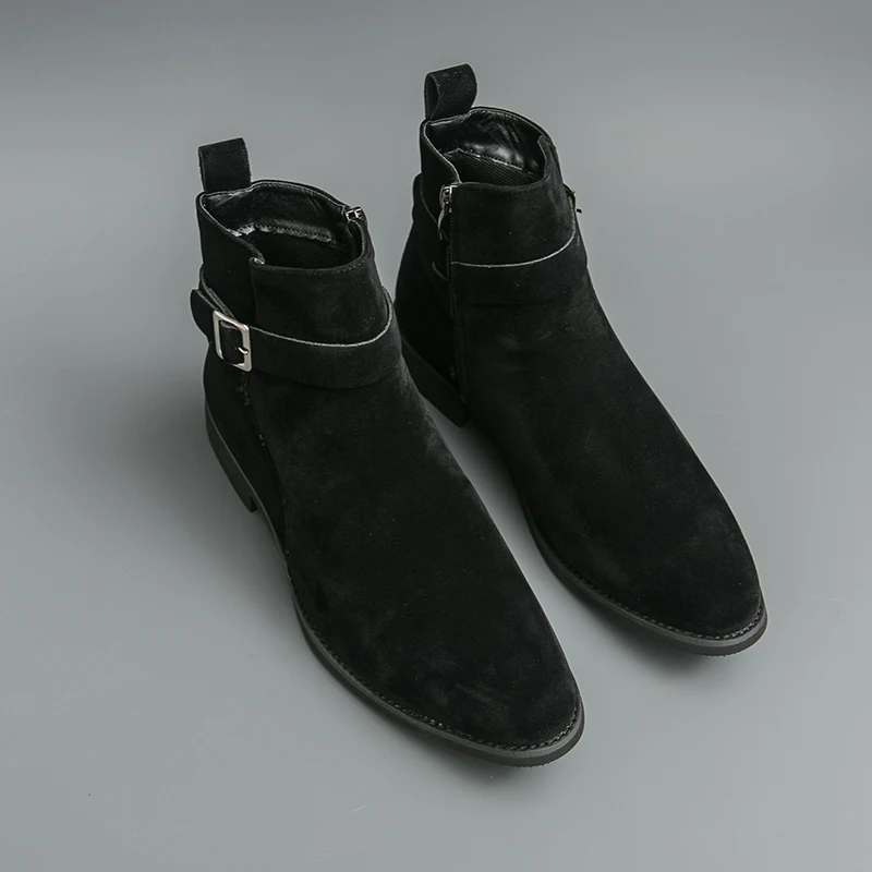 الرجال الشتاء متجمد تشيلسي الأحذية الأوروبية الأمريكية تنفس بسيطة مريحة الراقية الشباب أحذية الموضة #1