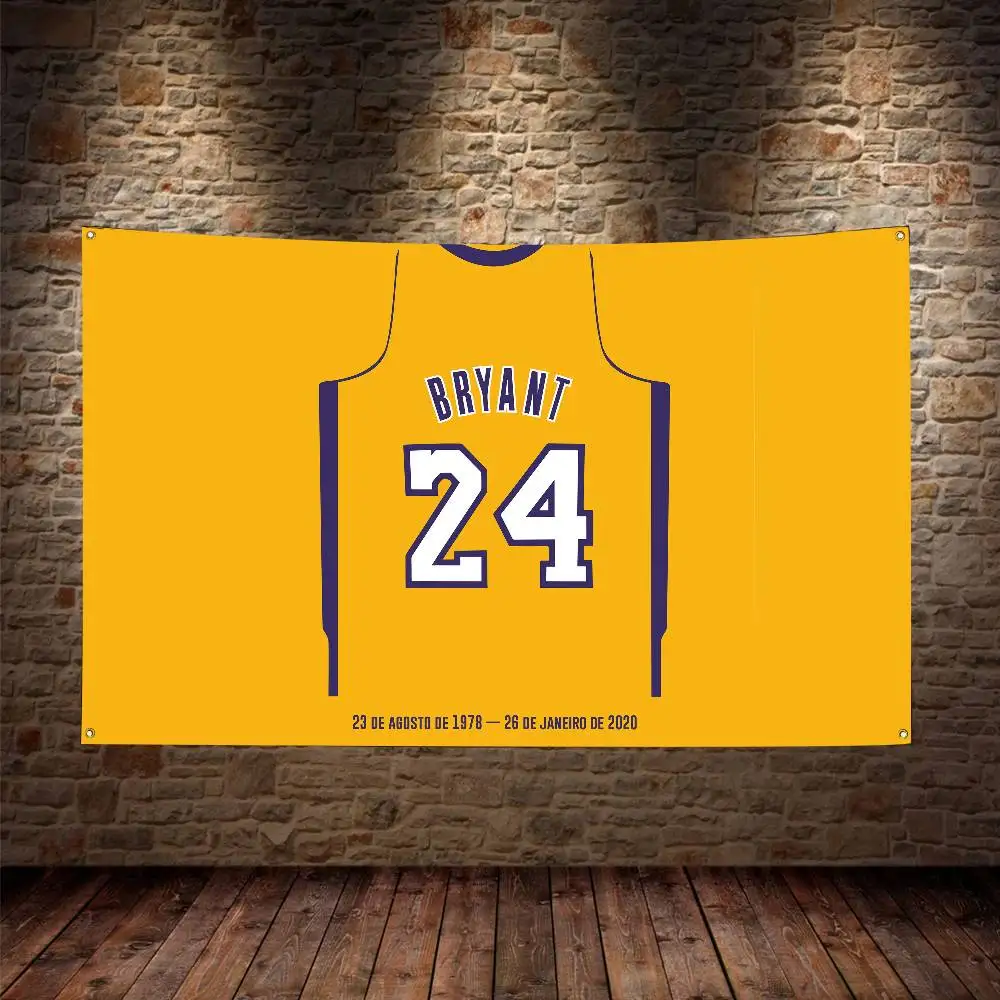 K-Kobes Basketball B-Bryants Flag Polyester Digital Printing Banner For Bedroom Wall Art Tapestry Decoration Flag