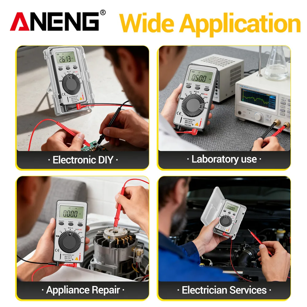 Digital Mini Multimeter ANENG AN101 4000 Counts Professional AC/DC Voltage Tester Automotive Current Tester Electrician Tools