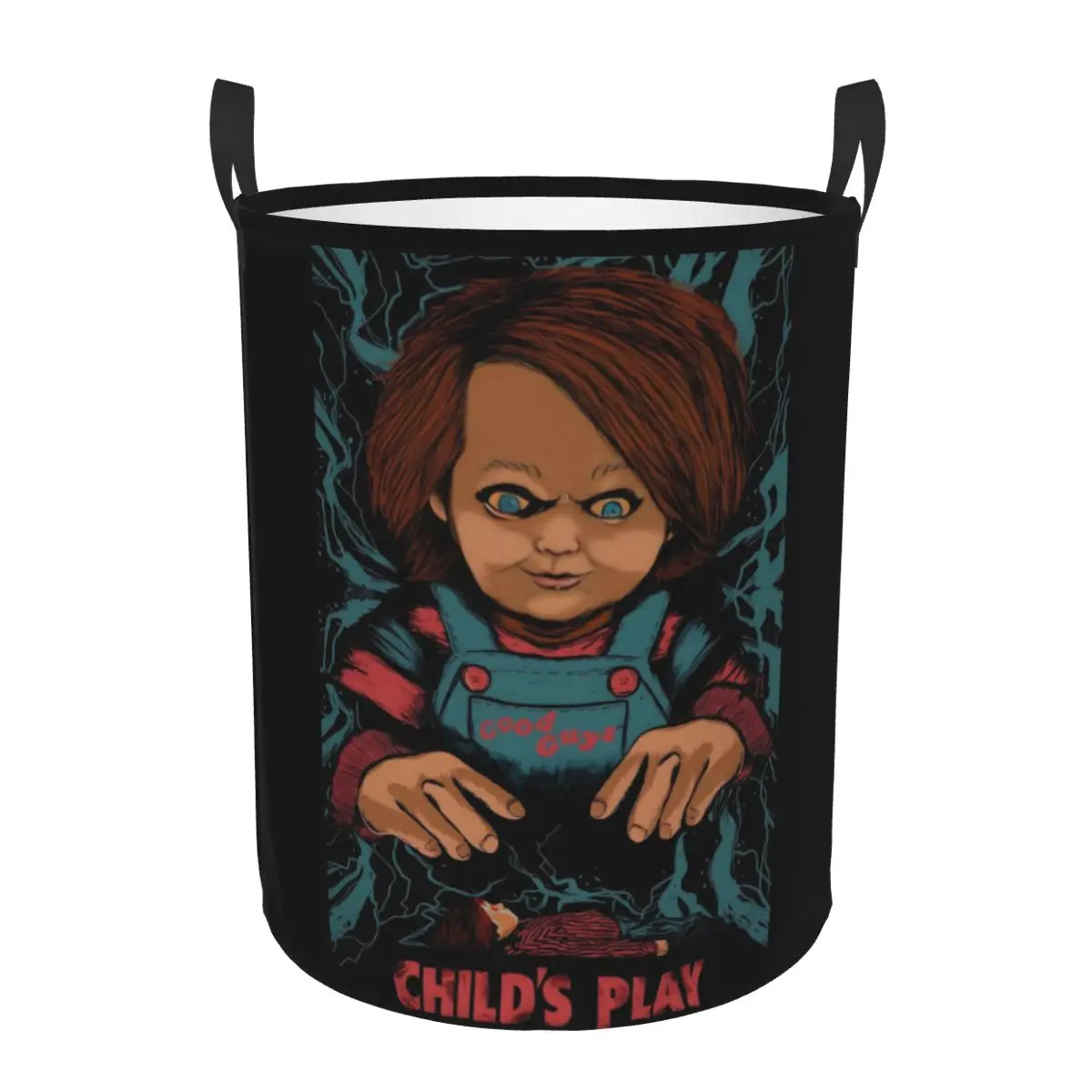 Cesto de Ropa Plegable Personalizado de Child's Play Chucky, Cesto de Juguetes con Diseño de Película de Terror, Contenedor de Almacenamiento para Ropa