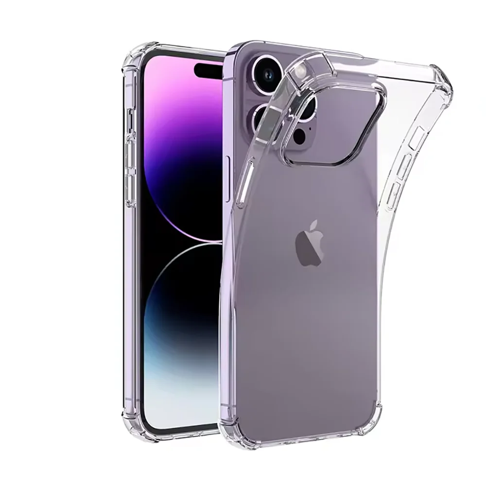 Silicone macio caso à prova de choque para iphone 17 ar 17 pro 17 pro max plus apple transparente capa ultra fina escudo do telefone