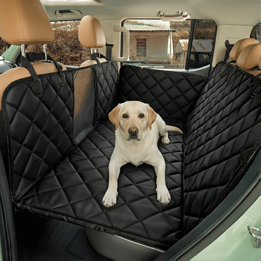 

1/2pcs Car Dog Seat Cushion with Hard Base & Mesh Backrest Support - Big Pet Car Seat with Spacious Open-Top Design, Scratch-Resistant & Easy-Clean Fabric for Large Dog, SUVs And Cars, Safe for Back Seat Travel, Ideal for Long Journeys