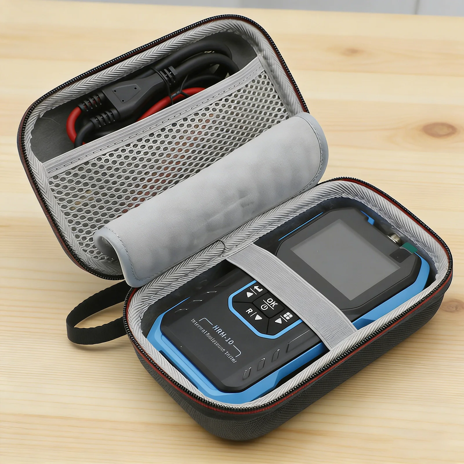 EVA-Tragetasche Passend für FNIRSI HRM-10 Batterietester Hartschutz-Etui Stoßfest Kratzresistent Leichte Aufbewahrungstasche