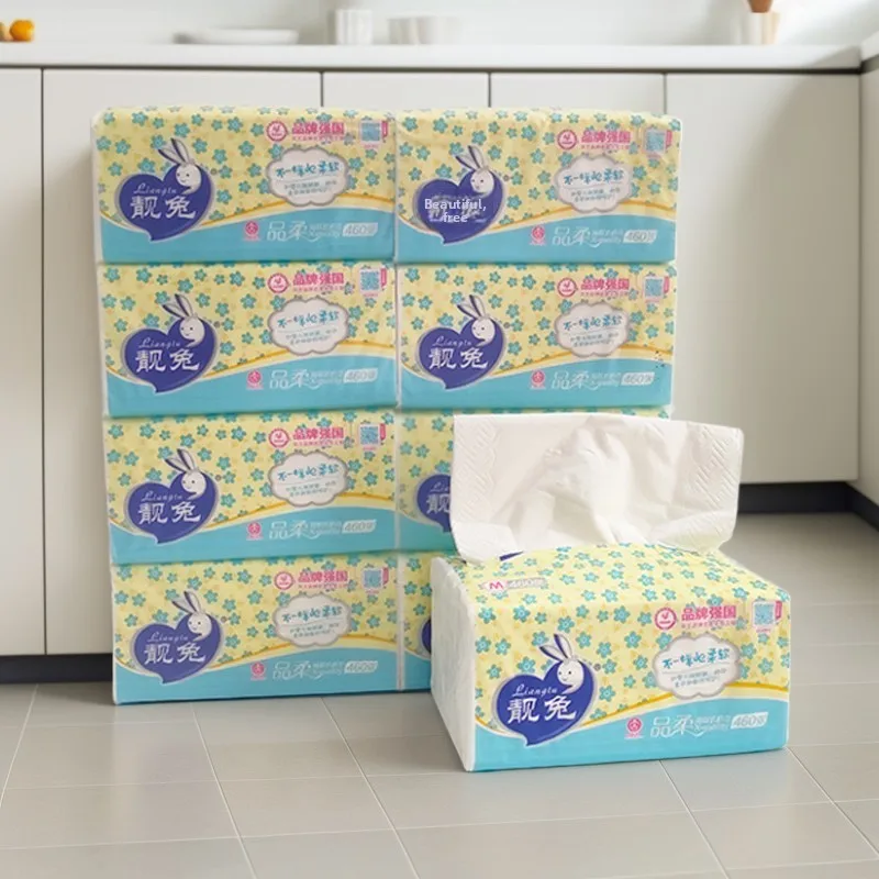 Liangtu Facial Tissue Facial Tissue 5 Ply Virgin Wood Pulp Disposable Tissue Unscented Wet Dry Use Paper Towels For Home Office