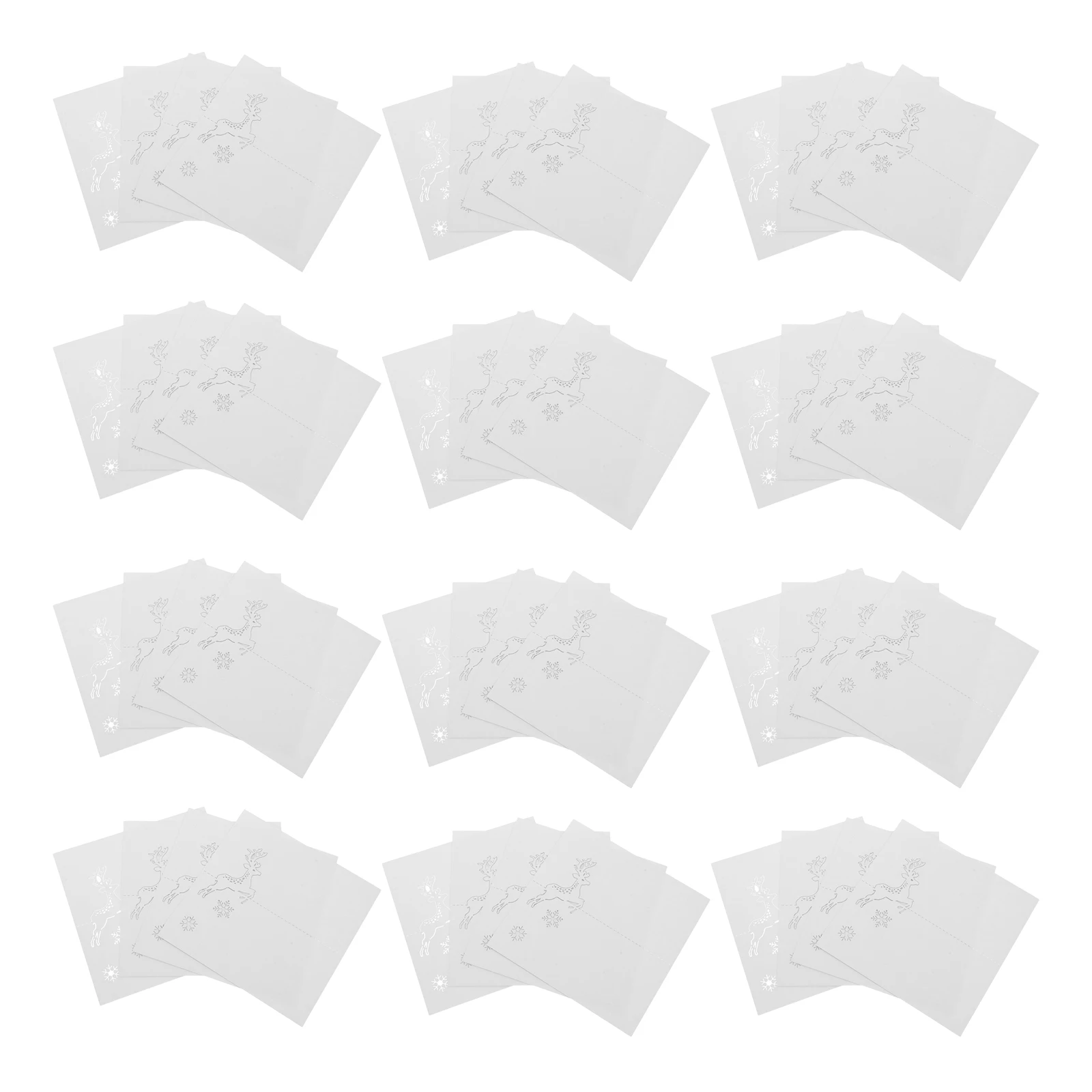 

50Pcs Blank Handwritten Place Cards for Table Setting Christmas Reindeer Theme Name Cards Holiday Party Wedding Tea Gathering