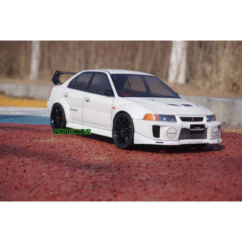 Mitsubishi Evo Drift Remote Control Car Tamiya Tt02 Flat Running Cherry Blossom Professional Rc Model 1/10 Car Shell Racing Toys