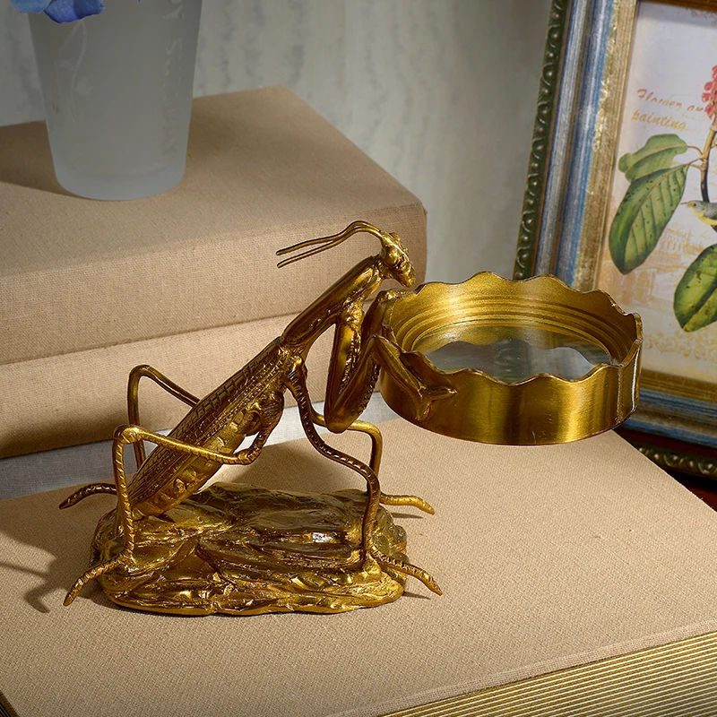 high quality luxury brass animal metal magnifying glass crafts creative art design living room decoration