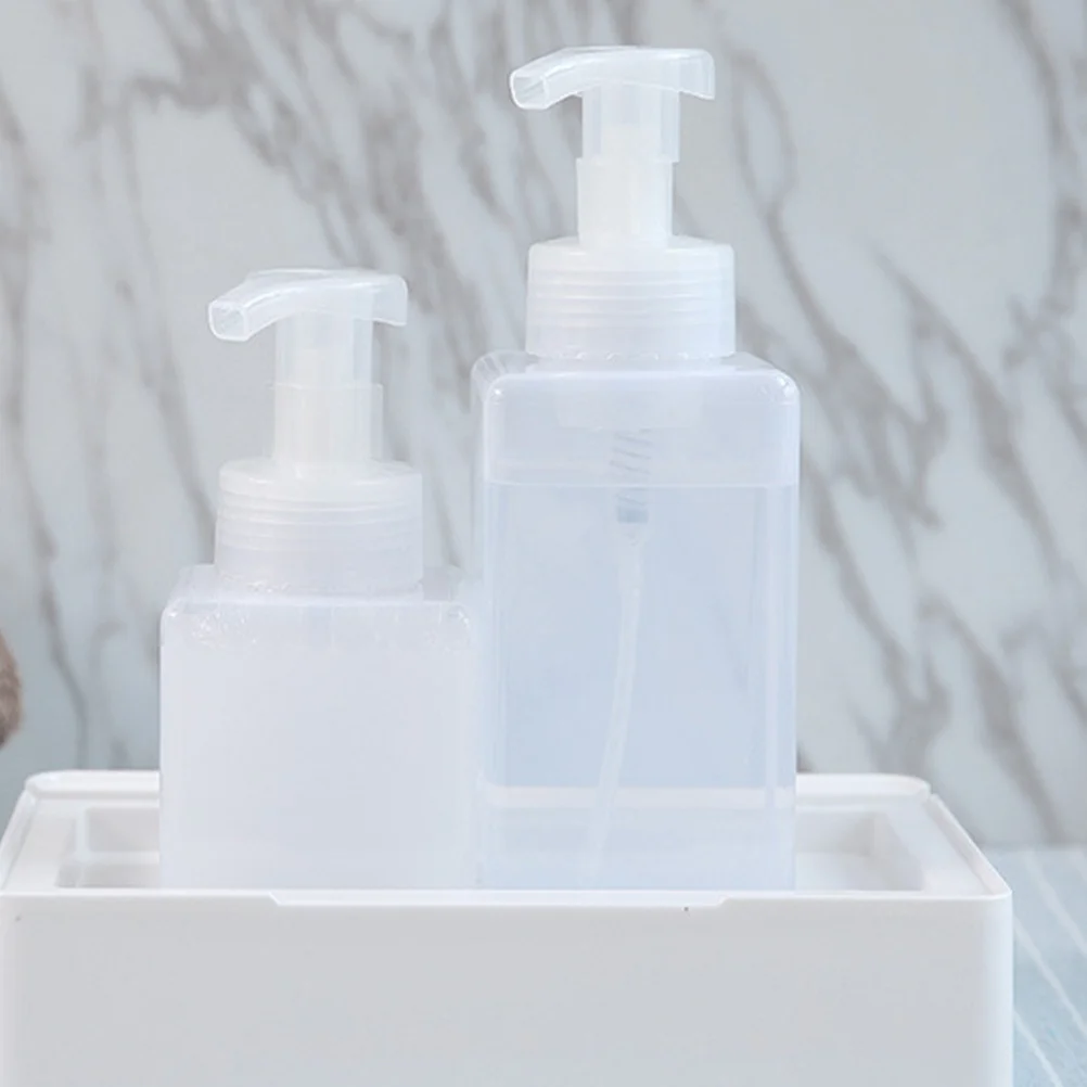 Bouteille de voyage Portable en plastique, distributeur à pompe rechargeable pour shampoing, Lotion, crème, lavage du corps, conteneur de produits de toilette, 2 pièces