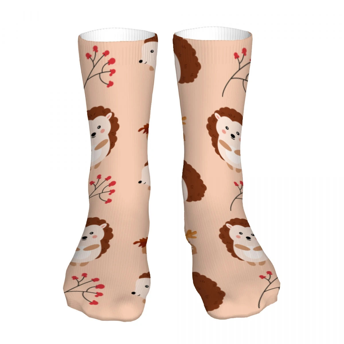 Hedgehog Pattern Mens Womens Funny Crew Socks Cool 3D Printed Design Socks Fashion Comfortable Basketball Socks