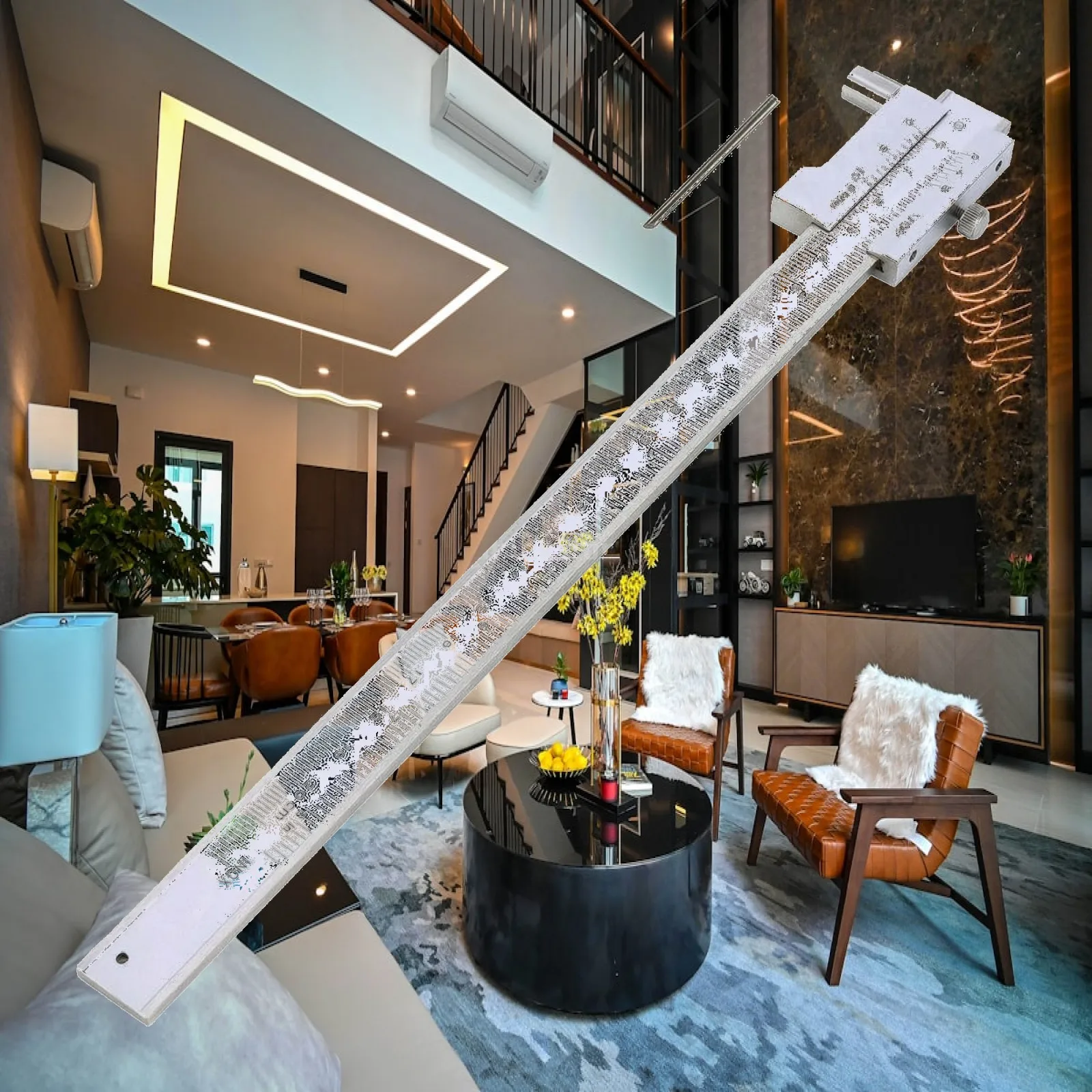 Precision Vernier Caliper Stainless Steel 200mm Dual Marking Scale with Carbide Accessory for Metalworking Repair Tasks