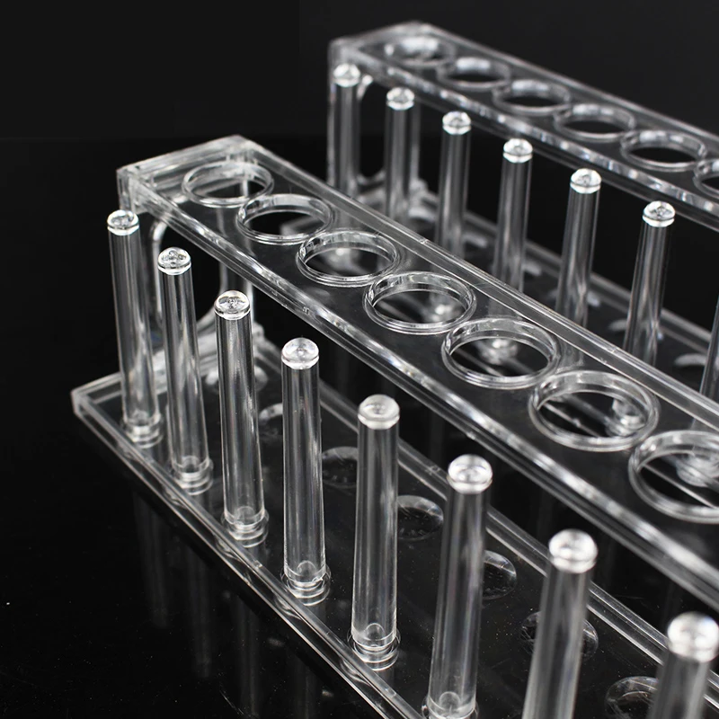 6/8/10/12 Holes Plastic Transparent 22mm Lab Test Tube Measuring Cylinder Rack Support Stand Holder Shelf Base Lab Equipment