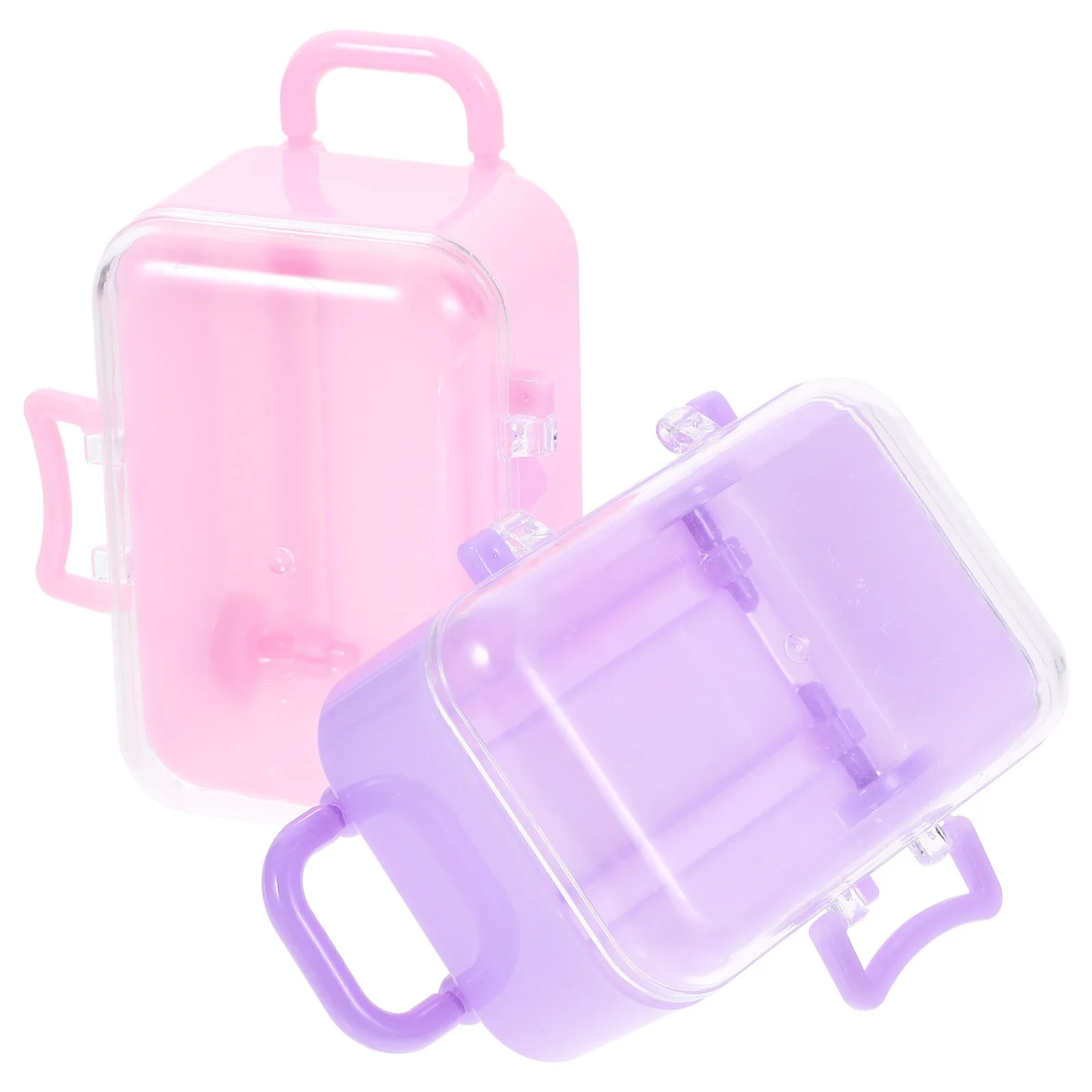 

Party Suitcase Accessories Suitcases Mini Adornment Purple Model Decoration