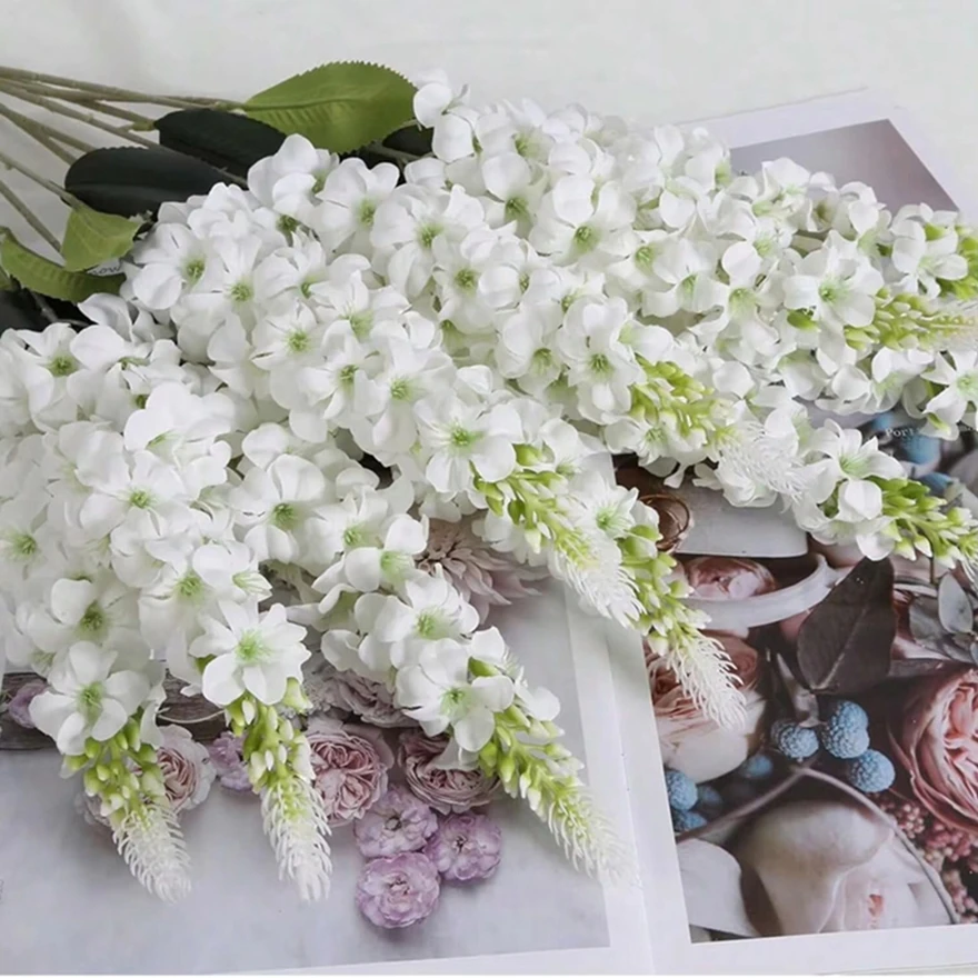 ดอกไม้ประดิษฐ์ ชัยซินธ์ หวาย ตกแต่งบ้าน งานแต่งงาน งานเฉลิมฉลอง งานเทศกาล ตกแต่งสวนกลางแจ้ง สีสันสดใส ของขวัญ DIY คุณภาพสูง อุปกรณ์ตกแต่ง