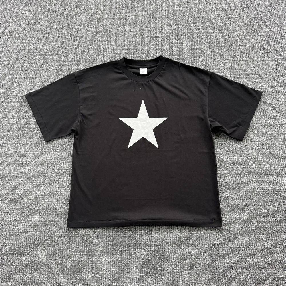 26SS KANYE WEST BULLY YE American Style Graphic Print Tee Loose Streetwear Oversize Tops 100%Cotton Summer Vintage T Shirt Men