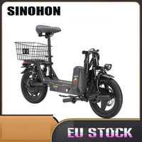 500W Electric Bike 14 inch Electric Bicycles 7 Speed 36V 15.6AH Powerful E Bike Detachable Battery Full Suspension MTB Bike