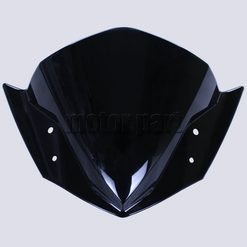 Windscreen For 2014 2015 2016 2017 2018 Yamaha FZ16 FZ 16 FZ-S Wind Screen Deflectors Windshield Smoke Black Iridium