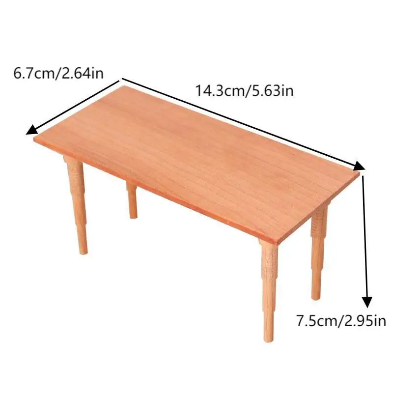 Simulação de casa de bonecas em miniatura mesa de jantar modelo boneca casa barra mesa móveis decoração brinquedo casa de bonecas micro cena decoração