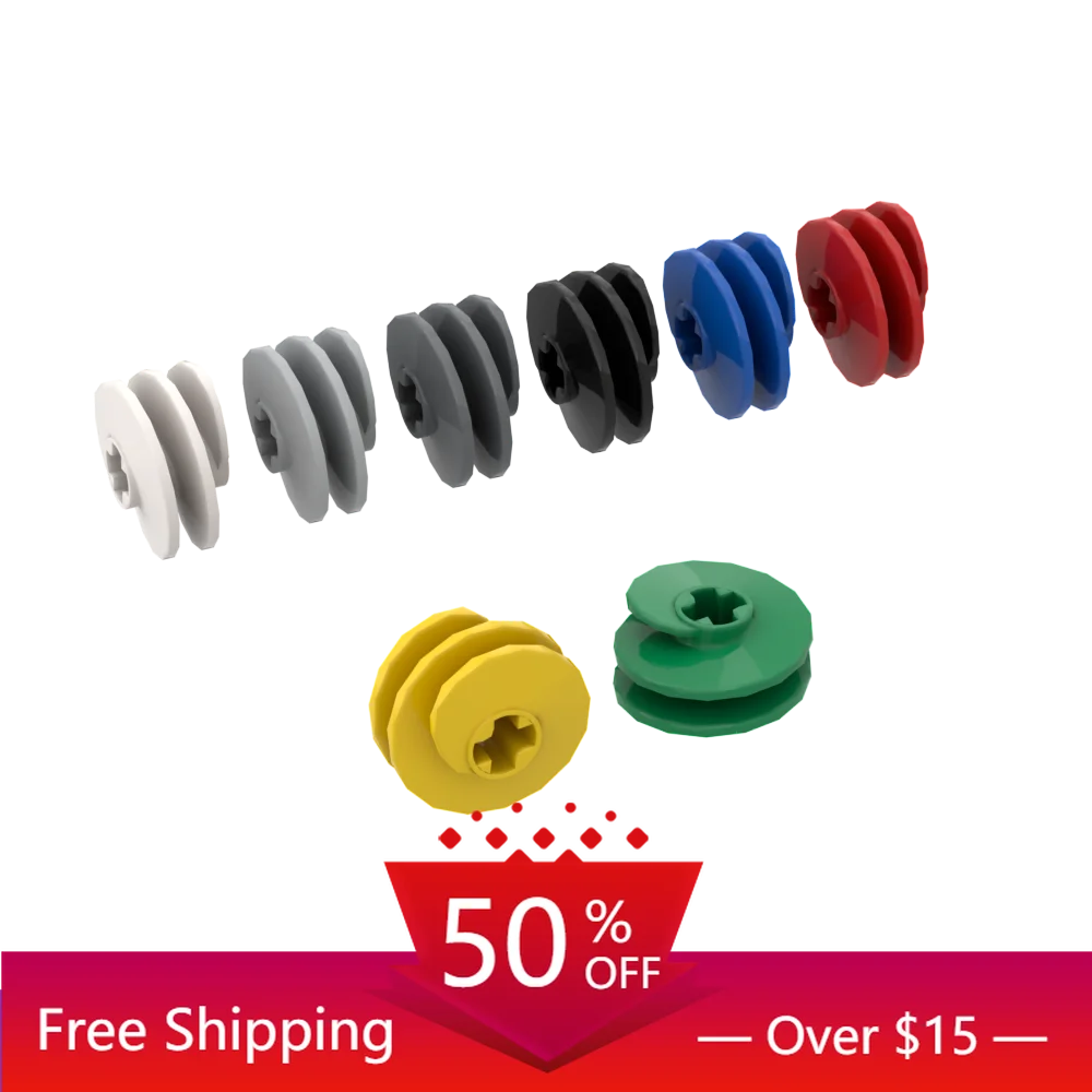 10PCS MOC Bricks 27938 High High-Tech Gear Worm Screw for Building Blocks Parts Classic Brand Kids DIY High-Tech Toys