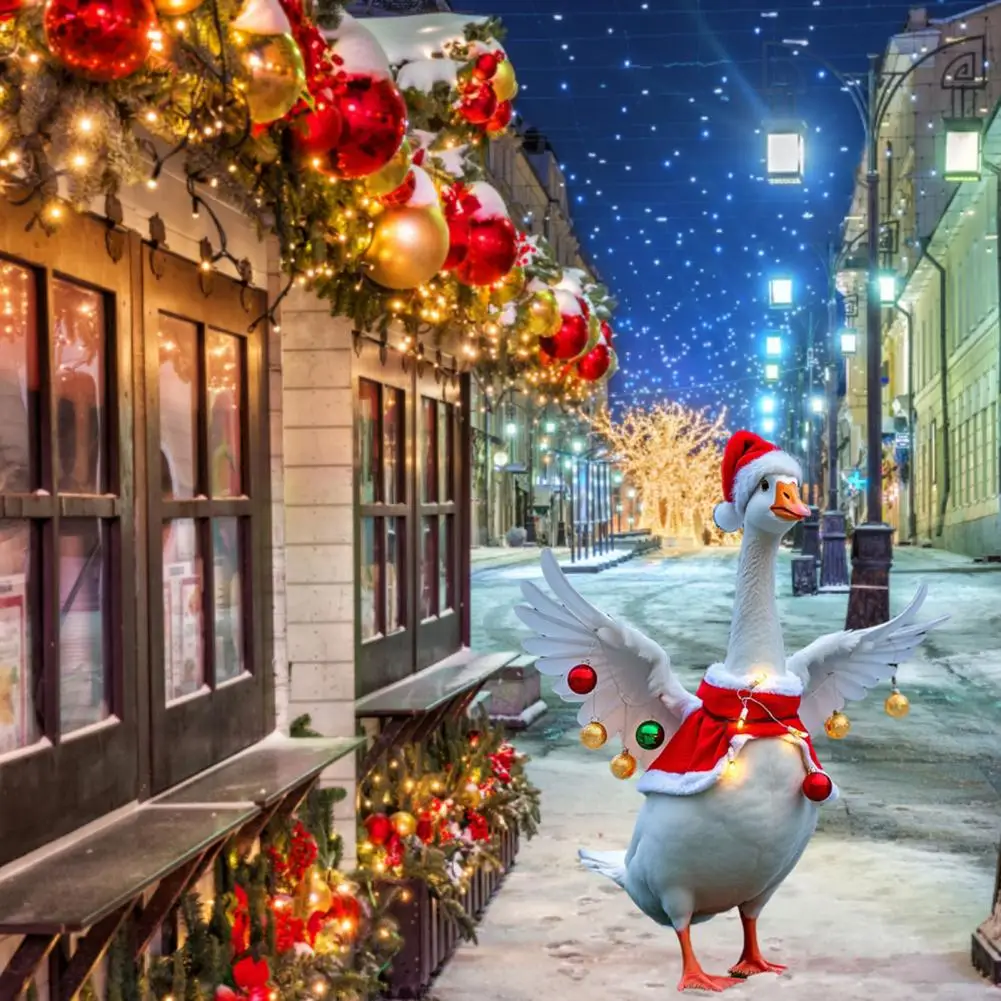 

Holiday Garden Embellishment Christmas Garden Stake Festive Christmas Duck Garden Stake Decorations for Outdoor Holiday for Lawn