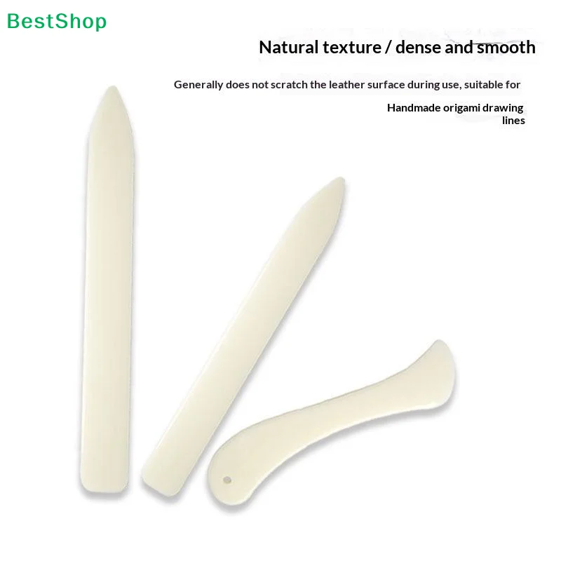 〔Q〕2*Leather Working Tool Bone Folder For Leather Craft Scoring Folding Creasing Edges Paper Plastic Handmade Sewing Tools Part