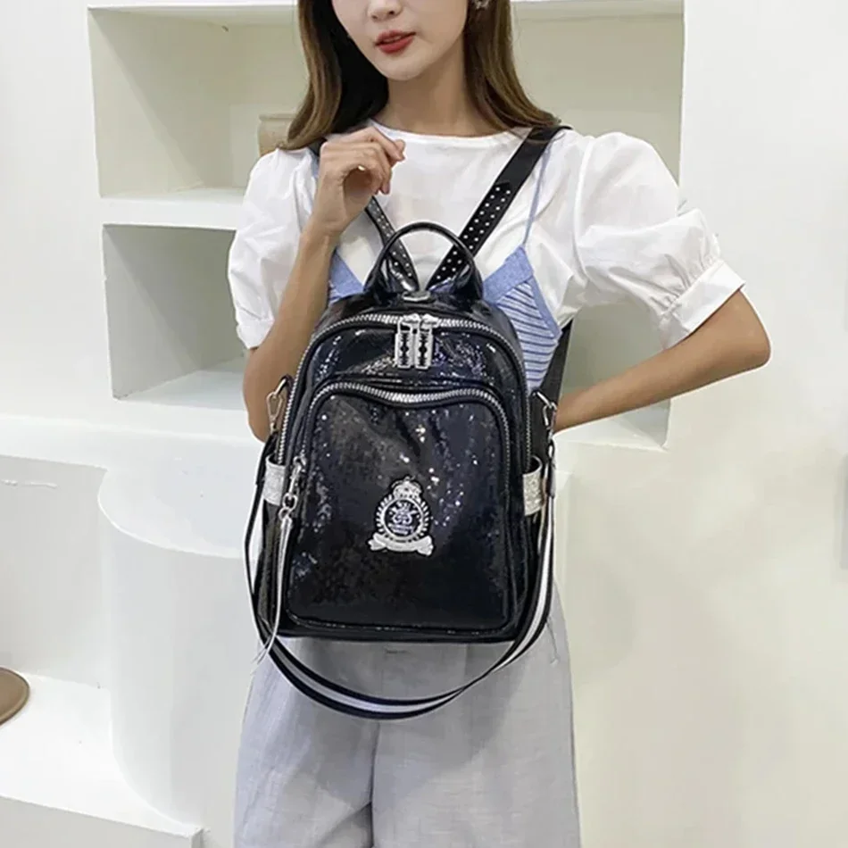 Fashion Women Backpack Designer High Quality Pu Leather Travel Back Pack High-capacity Casual Teenagers School Backpack for Girl