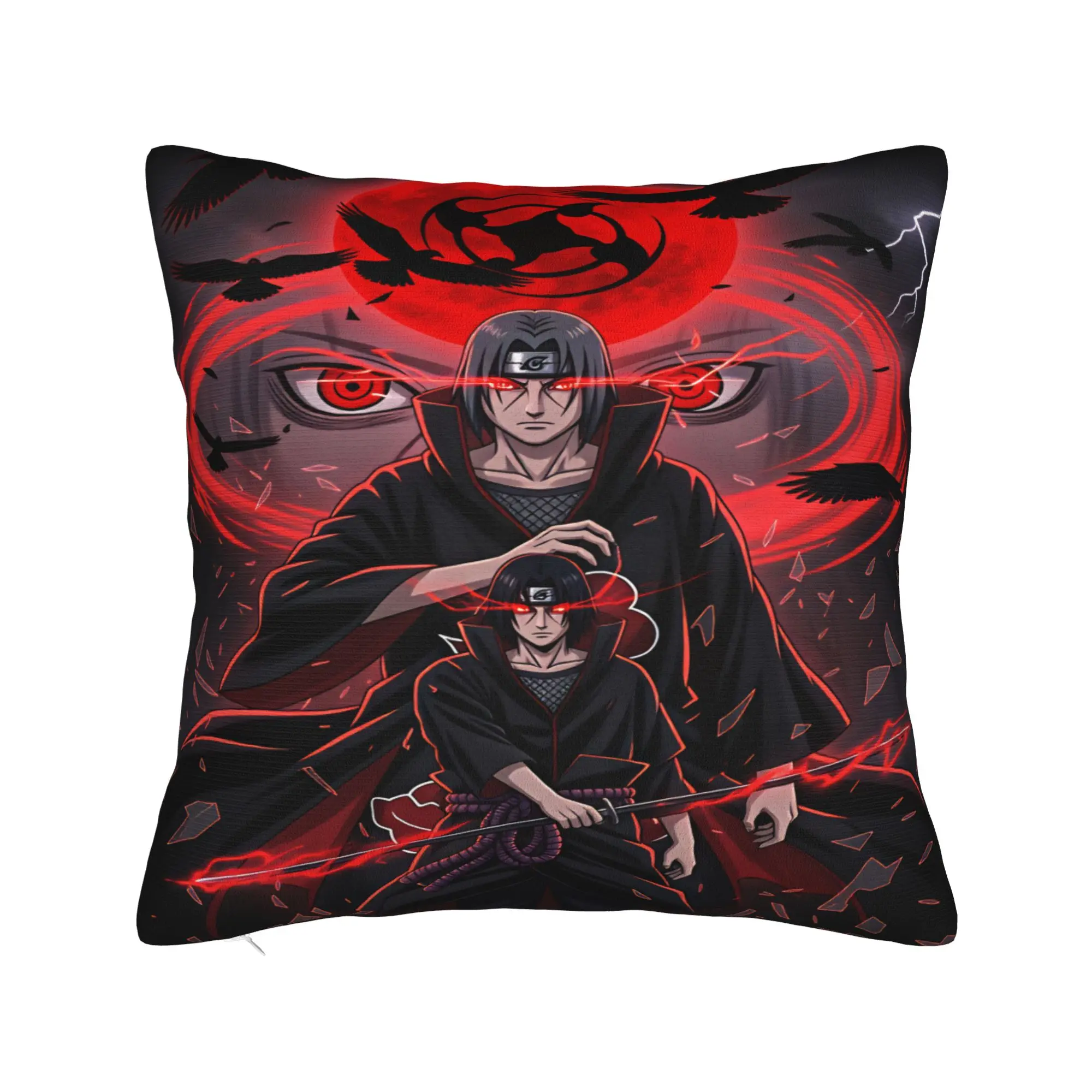 Uchiha Itachi Pillow Cover  Soft Cushion Cover Cute Funny Pillow Case For Living Room Bed Chair