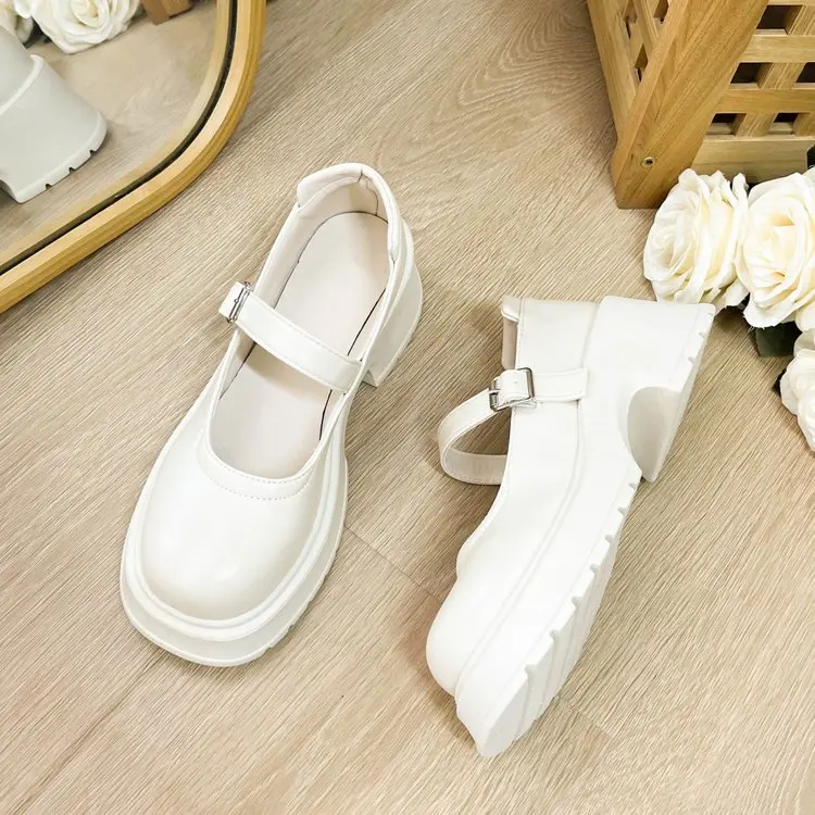 

Mary Jane Women's oes Thi Heel High Heel Small Leather oes Women's ort Height Thi Bot Heightening Spring New