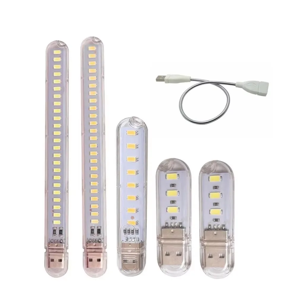 Pop Mini USB LED Table Lamp Portable Reading Desk Light 3 8 12 24Leds Book Night Lights Flashlight For Camping Power Bank Notebo