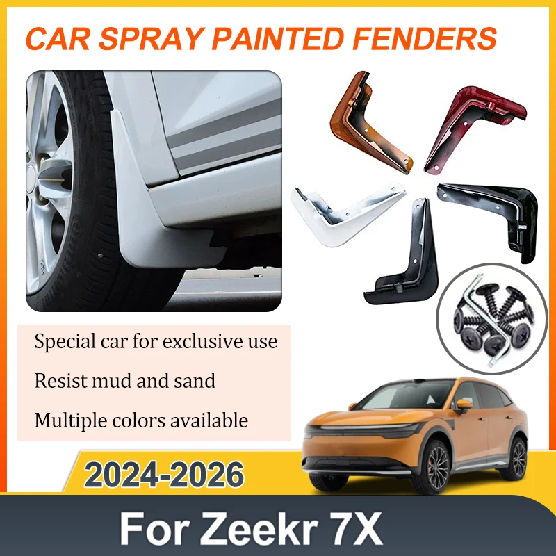 

Автомобильное переднее и заднее крыло для Zeekr 7X, аксессуары CX1E 2024-2026, брызговики, брызговики, краска для выпечки, брызговик, автозапчасти