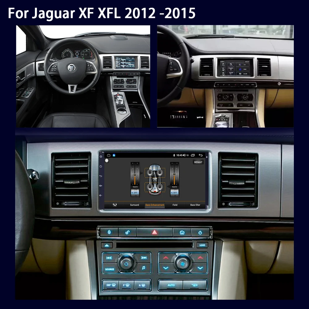 7-inch Original Car Style Android 13.0 Works With Jaguar XF X250 2008-2015 Media Player Carplay/Auto Radio Buiilt in DSP