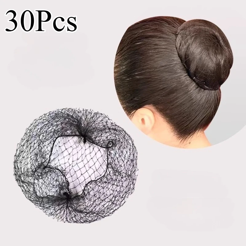Individually Packed 30Pcs Stewardess Updo Hair Net For Dance And Ballet, Professional Hair Styling Tool, Invisible Ultra-Fine Ha