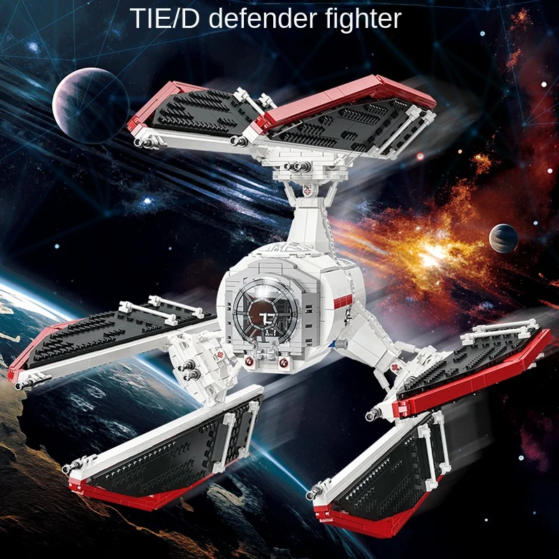 MOC Defender Fighter bloques de construcción modelo Imperial Emperor Fighters nave espacial ladrillos ensamblaje juguetes para niños regalo de Navidad