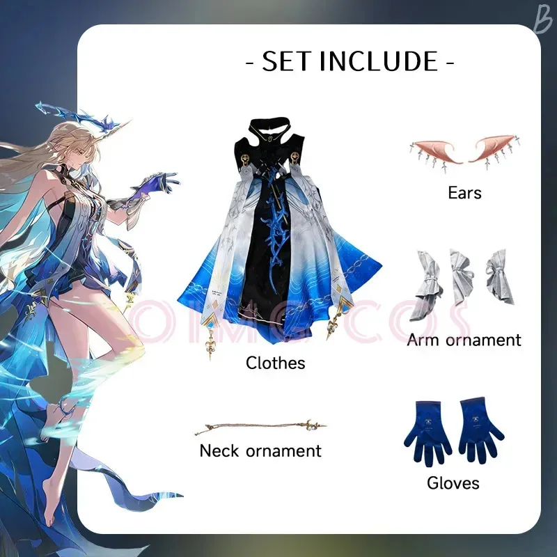 DY20Wuthering Waves Cartethyia Fleurdelys Kostum Cosplay Seragam Karnaval Dewasa Kostum Anime Halloween Permainan Wanita Topeng