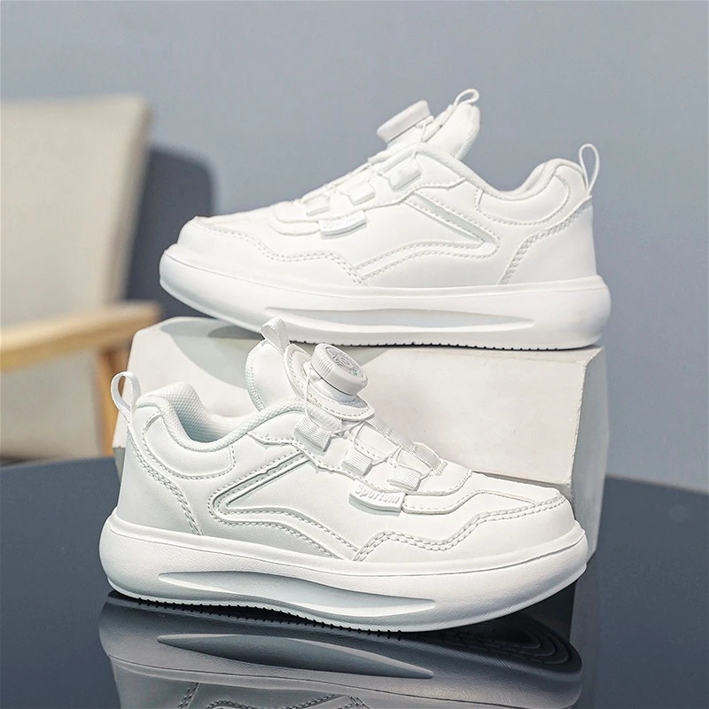 

New Kids Athletic Sneakers Size 28-39 Quick-Lacing System Lightweight Design Boys Sports Shoes Non-slip Childrens Casual Shoes