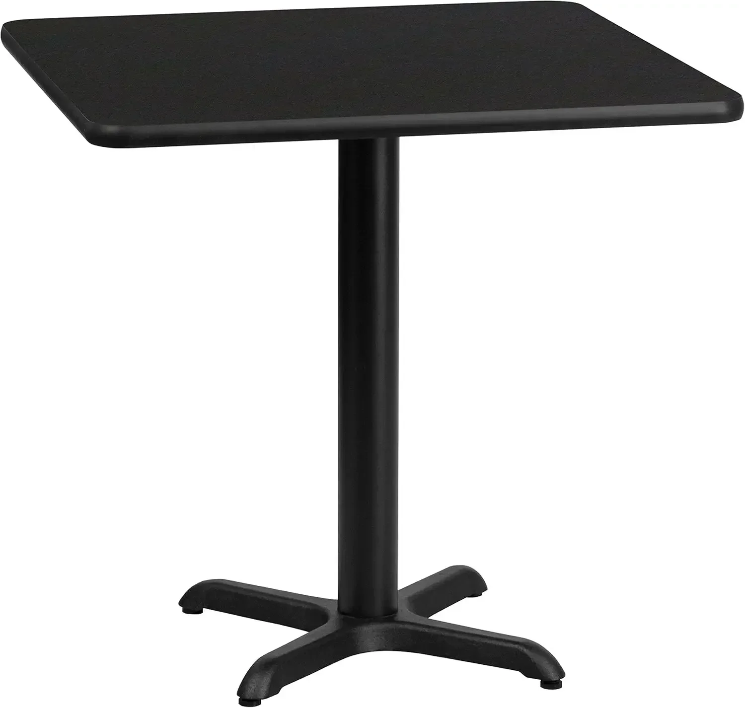 Furniture 30'' Square Black Laminate Table Top with 22'' x 22'' Table Height Base