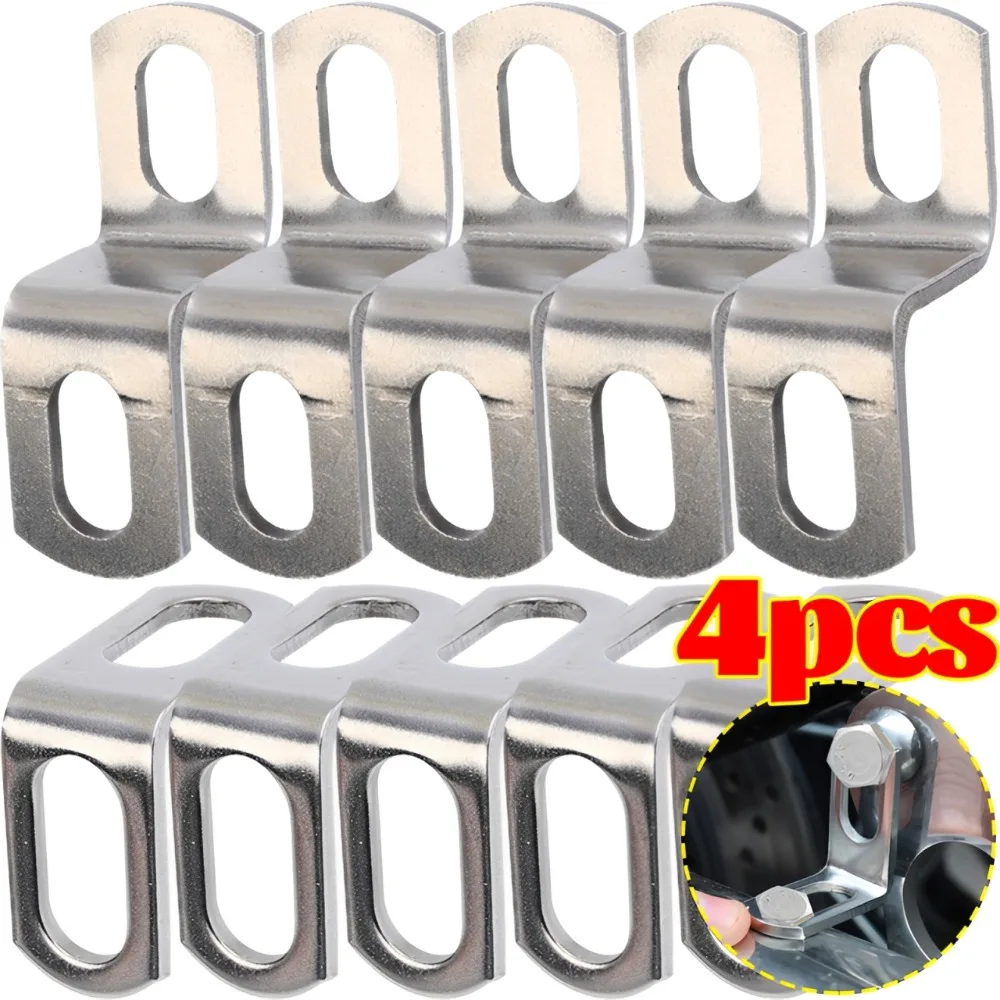 4/1pcs Motorcycle Exhaust Canister Holder Bracket Support Stay Z L Shape Stainless Steel Pipe Muffler Mount Hanger Strap Fix Kit