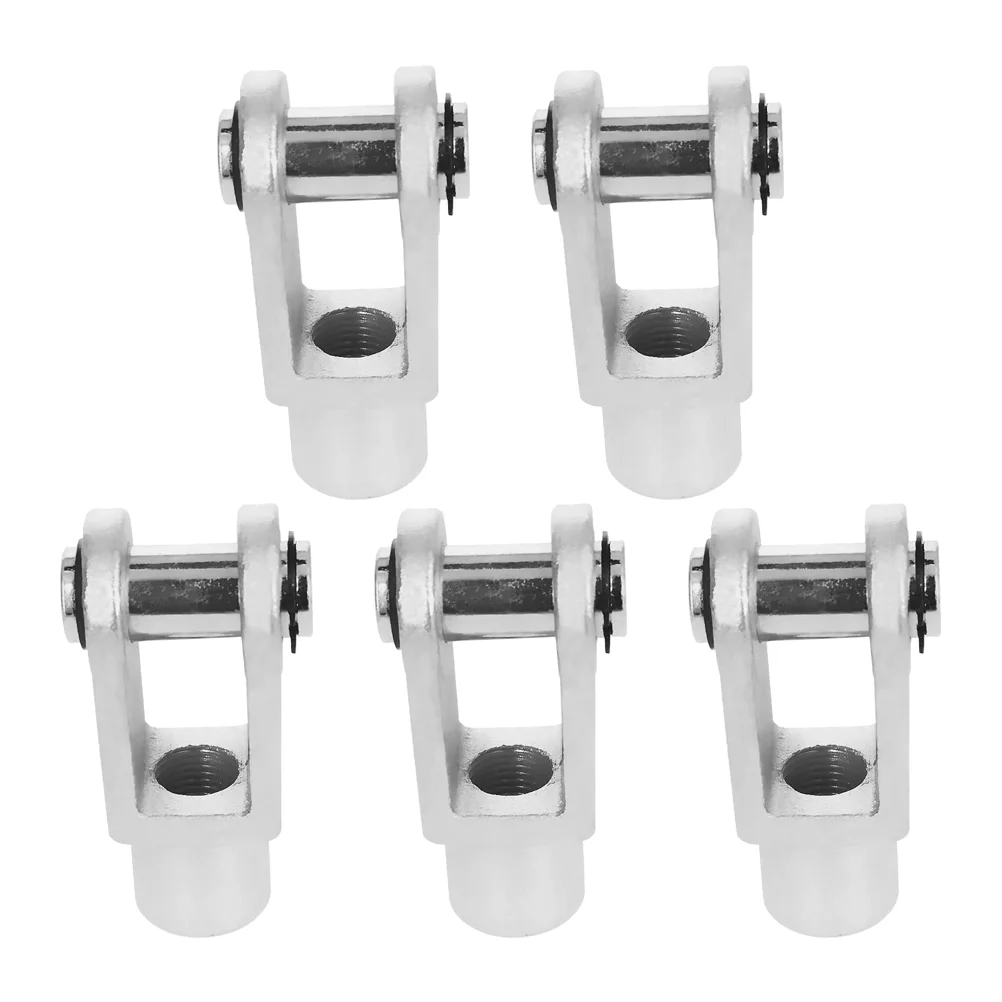 

5 Pcs Cylinder Accessories Air Rod Clevis Y Joint Connector Iron Female Thread Joints Brooches Industrial Quick Fittings Carbon