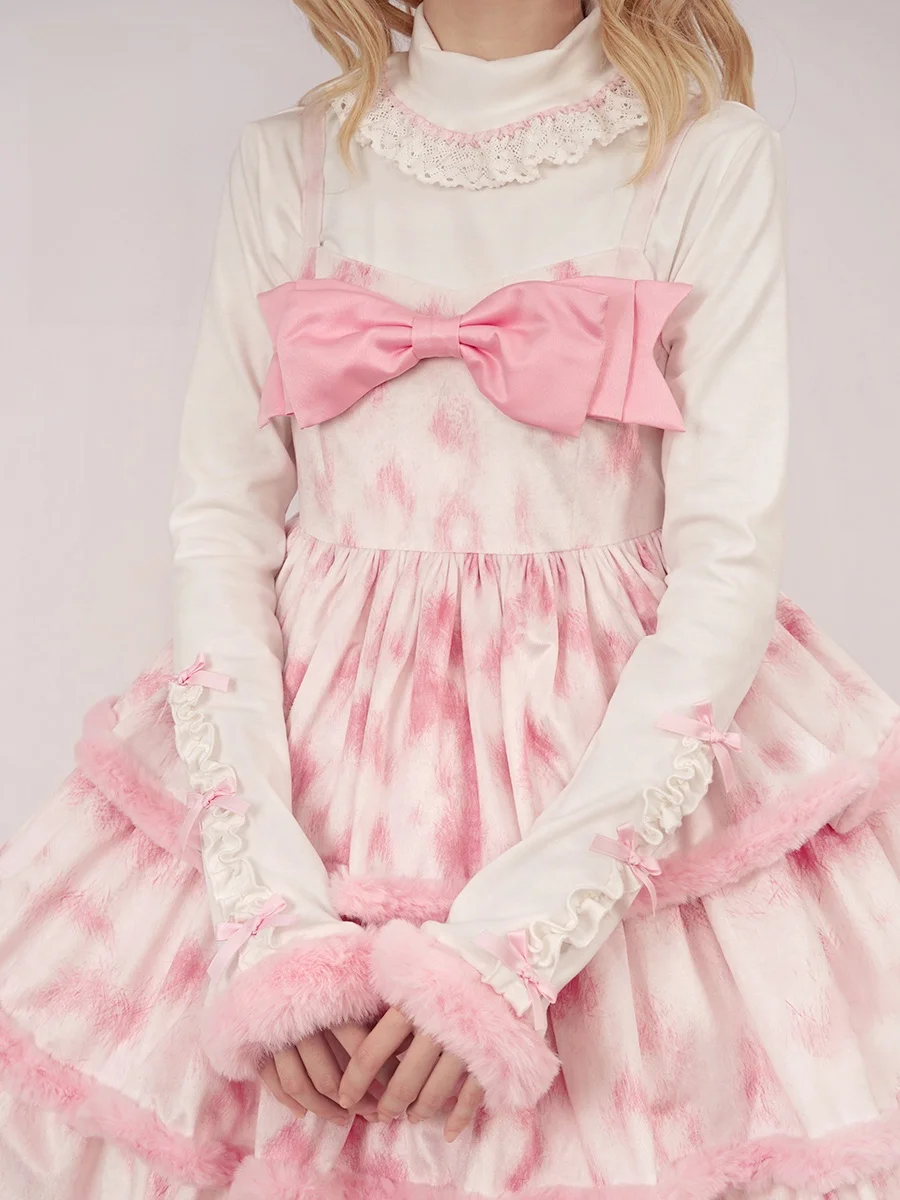 

Thiened Fce Long Sve High Collar Lolita irt Inner Cry Velvet loween Cute Sle Women's irt Sweet Sle Slim...