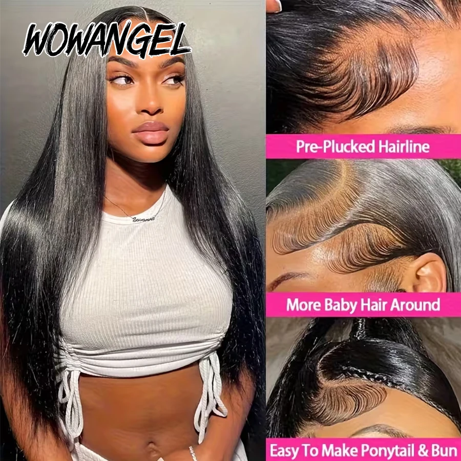 WowAngel Glueless Wigs Straigh - đánh giá và giá Lace Front Wig